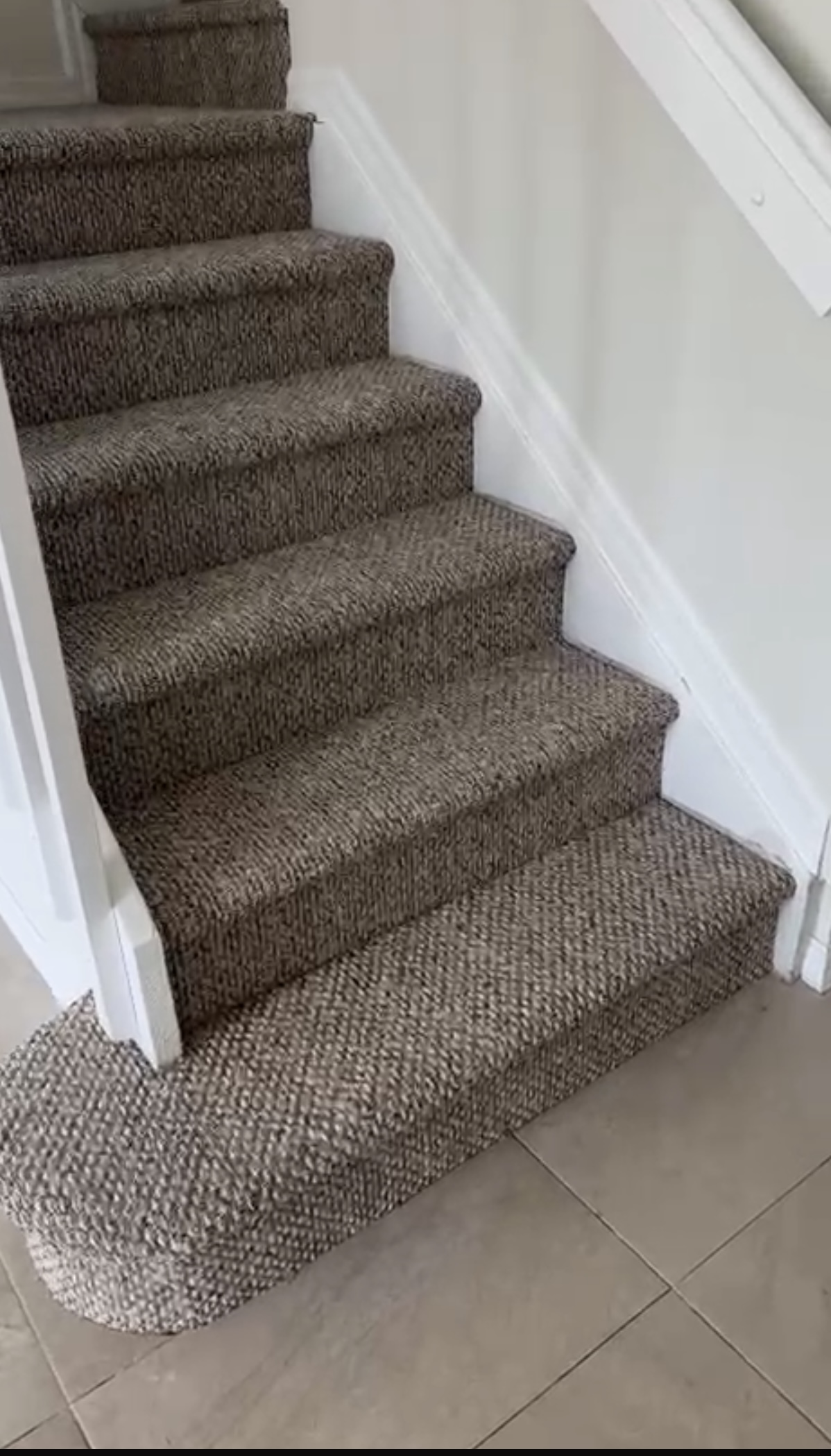 Professional carpet stair installation